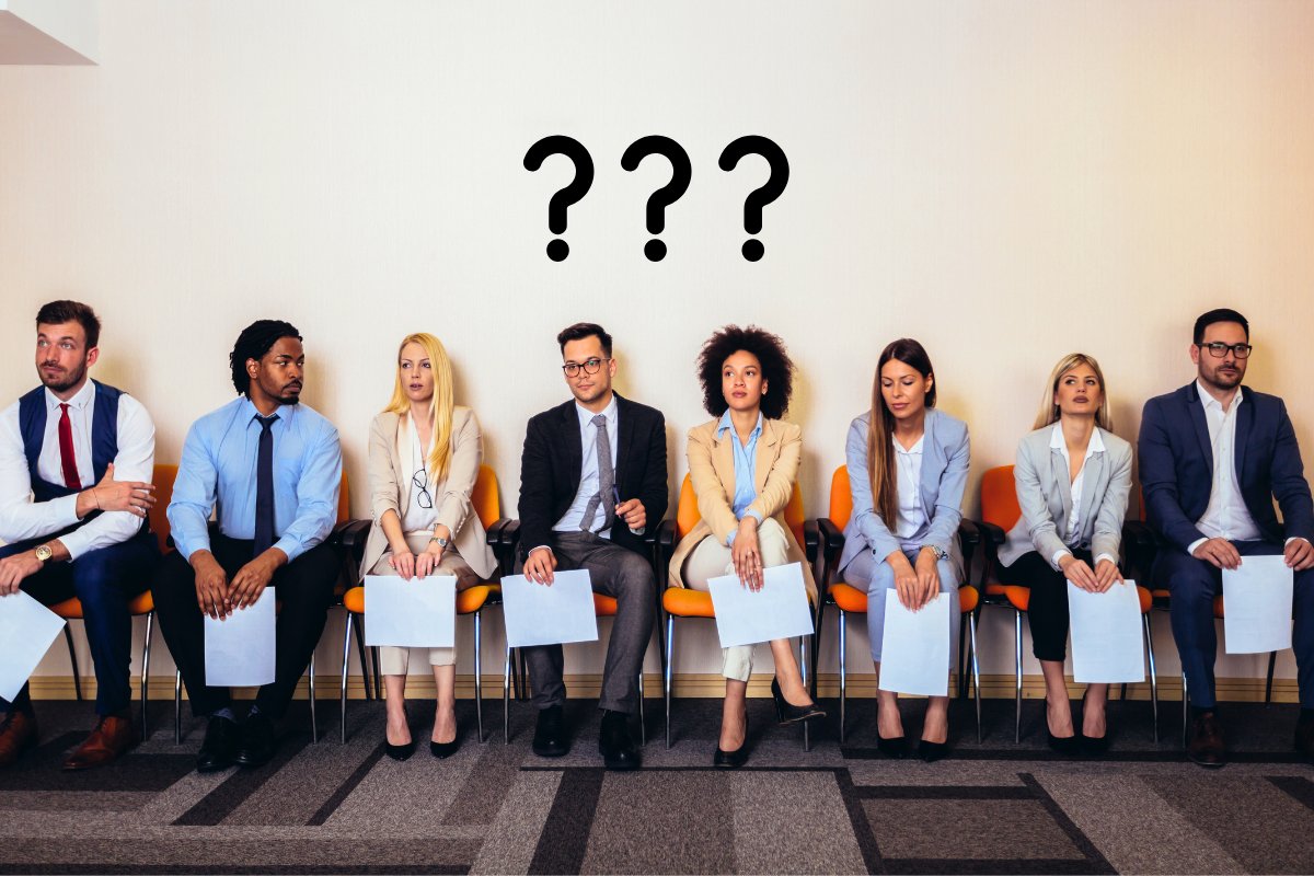 A panel of candidates waiting to be interviewed